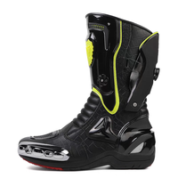 Chaussures de course de moto toutes saisons Bottes de moto antidérapantes anti-chute pour hommes femmes Concurrence tout-terrain pour l'automne et l'hiver
