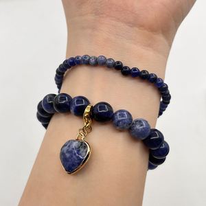 Bracelet en pierre naturelle avec perles de verre colorées pour l'ancrage et la mise en équilibre, compatible FBA pour les grossistes, option d'expédition assurée - Product Image 5