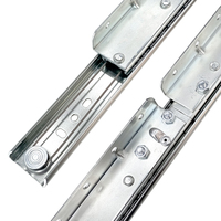 Glissières de table extensible 35 mm de largeur, rail télescopique à double extension complète pour quincaillerie de meubles de salle à manger