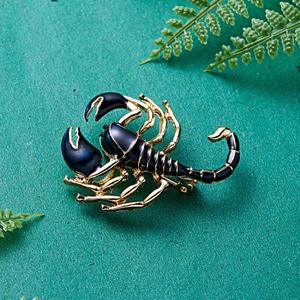 Europe and the United States new fashion creative <strong>scorpion</strong> painting <strong>oil</strong> animal brooch personality insect chest accessories gift - Product Image 4