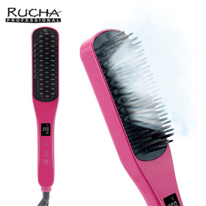 Cepillo Alisador de Cabello Profesional a Vapor con Pantalla LCD, 392F, PTC, Cerámico, para Salón y Viajes, Doble Voltaje, Estándar CE, Antifrizz - Product Image 1