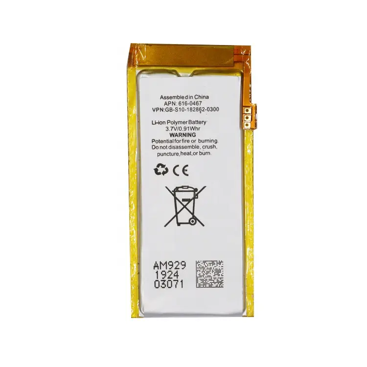 Batterie li-polymère 3.7V 616-0406 pour iPod Nano 5 5ème génération 616 — 0467 A1320, prix d'usine