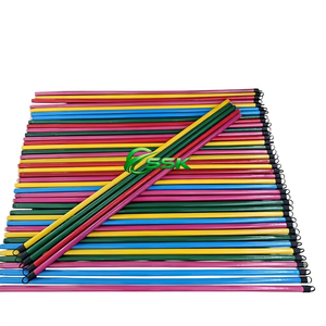 Factory Wholesale Price SSK GLOBAL Eco-Friendly PVC Coated Wooden Handle Contemporary <b>Mop</b> Broomstick Hard Bristle Outdoor Use - Product Image 1