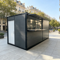 Bar-restaurant mobile préfabriqué haut de gamme personnalisé avec terrasse au deuxième étage