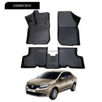 Tapis de sol de voiture imperméables de protection environnementale d'usine, matériau TPE 3D professionnel, tapis de sol de voiture pour LOGAN 2014