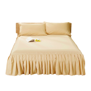 Ev Otel Kullanımı Polyester Yatak Eteği Çoklu Renk Seçenekleri Özel Tasarım Toz Örtüsü Yatak Örtüsü Fabrikadan Doğrudan Toplu Sipariş - Product Image 4