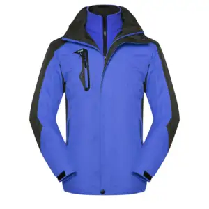 Men's 3 in 1 Hiking Jacket Removable Fleece Lining Softshell Waterproof Windbreaker Outdoor Jacket for Men