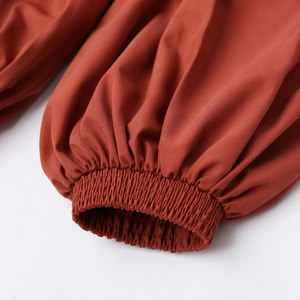 <span class=keywords><strong>Pantalon</strong></span> large convertible pour <span class=keywords><strong>femme</strong></span>, <span class=keywords><strong>taille</strong></span> <span class=keywords><strong>haute</strong></span>, coupe ballon, OEM personnalisé, silhouette cintrée et fluide, plis profonds vers l'intérieur, élastique - Product Image 3