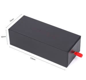 Scatola regalo in cartone goffrato Logo personalizzato di lusso scatola nera sottoveste riciclabile cassetto imballaggio presentazione elegante per speciali - Product Image 5