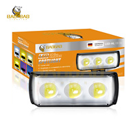 BAOBAO Phares LED pour moto en plastique et aluminium, 2, 3, 4 ou 5 LED, 6 lentilles, type « Owl Light », rouge et bleu, pour feux de police et feux antibrouillard avant