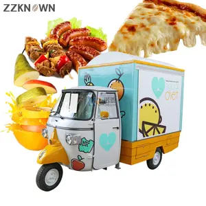 Street Electric Food Dreirad wagen Kunden spezifische Hot Dog Verkaufs wagen Mobile 3 Wheel Food Truck mit Küchen ausstattung