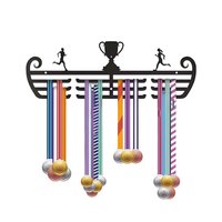 Support de médailles, organisateur de médailles, support pour médailles avec crochets pour les courses, les prix et les rubans