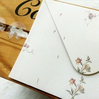 160x110mm Lettre Rétro Élégant Confession Pastorale Européenne Fleur Carte De Voeux Anniversaire Cadeau Boîte Déco Papeterie Enveloppe