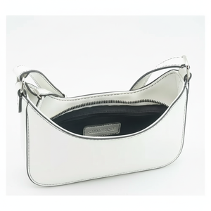 Borsa a Tracolla Vintage Bianca da Donna con Bordi Neri, Manico Singolo o Doppio, Design in Pelle PU per Uso Estivo e Invernale - Product Image 1