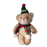 Vente chaude Noël Édition Limitée Chapeau De Père Noël Écharpe Ours En Peluche Jouet En Peluche Aimé Par Les Enfants Cadeau De Noël