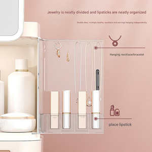 Wholesale Cosmetics & Skin Care <b>Storage</b> Boxes for Necklaces Rings Watches Earrings Jewelry Dressing Table Holder with Mirror - Product Image 6