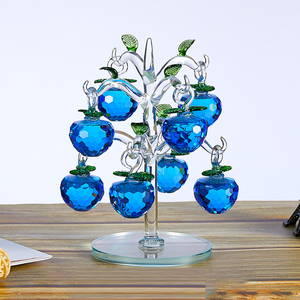 EURAN EU Décoration d'intérieur de luxe, Ornement en verre cristal K9 soufflé à la main, Arbre aux pommes, Figurines de fruits de style moderne, Sculptées à la main - Product Image 2