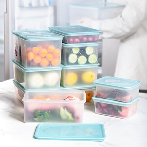 Airtight design Transparent / Bule / Pink Frozen Fresh-keeping Container Crisper Food Container Storage Box