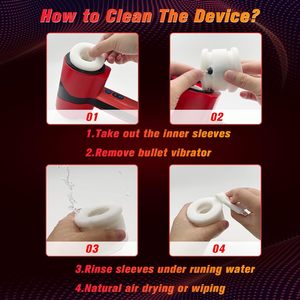 อุปกรณ์ช่วยตัวเองสำหรับผู้ชายเป็นของเล่นทางเพศสำหรับผู้ใหญ่-ระบบขับเคลื่อนอัตโนมัติสองชั้นหมุนเครื่องออรัลเซ็กซ์ - Product Image 6