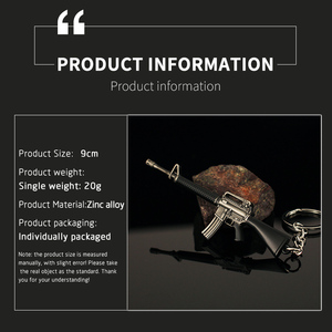 ปรับแต่งพวงกุญแจปืนโลหะโลหะผสมสังกะสี 3D Mini <span class=keywords><strong>m16a4</strong></span> หัตถกรรมระเหิดคุณภาพสูง - Product Image 2