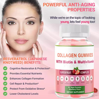OLLI OEM/ODM/OBM Gummies de collagène à marque privée avec biotine et multivitamines pour éliminer les taches brunes – Gummies de collagène à la biotine pour la peau
