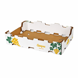 Scatola Regalo per Frutta in Cartone Ondulato Ecologica Personalizzata, Scatola Pieghevole in Carta Kraft per Frutta Mista, Verdure e Uva - Product Image 1