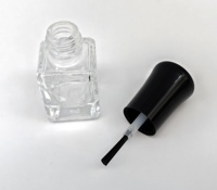Vernis à ongles UV gel de haute qualité en flacon en verre plat avec bouchon à vis, pinceau, marquage à chaud et sérigraphie, 6 ml, échantillon gratuit