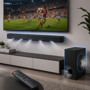 <span class=keywords><strong>Barra</strong></span> de <span class=keywords><strong>Sonido</strong></span> para TV de 2.1 Canales con Subwoofer, Micrófono, Sistema de Cine en Casa, Bluetooth, Karaoke, Control Remoto, HDMI, <span class=keywords><strong>Sonido</strong></span> HIFI con Bajos Profundos - Product Image 3