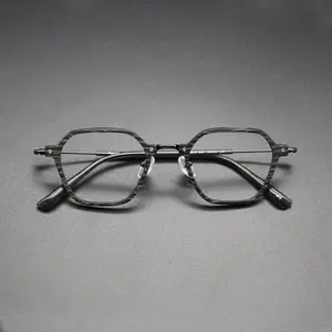STARSMOONU Shenzhen Design Carbon Fiber with titanium optical Glasses frame Personalized Multi sided eyewear Vintage Titanium