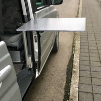 Pied de table arrière réglable en alliage avec système de fixation pivotant pour table de camping-car/table de pique-nique et caravane