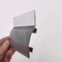 Huasso Bande de signalisation interne pour étagère, personnalisée, transparente, en plastique, pour cartes d'étagère en acier, fournitures de supermarché, blanche