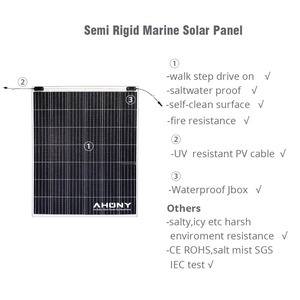 225 Watt Semi Rigide Panneau Solaire Ultra Léger Walkable Solaire pour Toit Camper Remorque <span class=keywords><strong>Camping</strong></span>-<span class=keywords><strong>Car</strong></span> Yacht Bateau Voilier <span class=keywords><strong>Bord</strong></span> <span class=keywords><strong>de</strong></span> <span class=keywords><strong>Mer</strong></span> - Product Image 2
