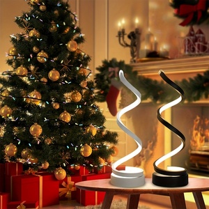 <b>USB</b> Powered Creative LED Table <b>Lamp</b>, Spiral Musical Note Heart Curved Desk Light, Modern Art Atmosphere <b>Lamp</b> For Home Decor - Product Image 6