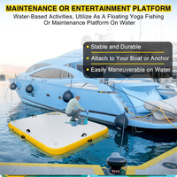 Plateforme de quai gonflable 6ft/8ft/10ft/12ft, radeau flottant avec pompe à air, île flottante gonflable pour l'eau