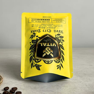 Custom Matte Aluminum Foil Three Side Seal <b>Mini</b> Sachet Food Grade Packaging Bag For Specialty Coffee Bean Ground Coffee Sample - Product Image 2