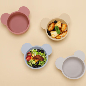 ชามซิลิโคนสำหรับเด็กพิมพ์โลโก้ได้ ชามอาหารเด็กแบบมีจุกดูด ชามสำหรับเด็กเล็ก ภาชนะใส่อาหารเด็ก ใช้กับไมโครเวฟได้ ปลอดสาร BPA - Product Image 1