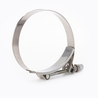 Hochwertige 201/304 Edelstahl Polierte Robuste T-Bolzen Super-Schlauchschellen Verstellbar Metrisch Zoll 19mm Bandbreite Modell