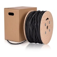 Câble de communication réseau Ethernet Cat7 avec gaine extérieure Cat 7 BC OFC FFTP/SFTP PE PVC LSZH TPE, bobines de 305 m (1000 pi) en bois