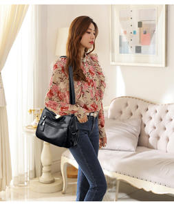 Bolso de hombro de lujo para mujer, bolsos de mano de cuero Pu suave, bolsos de mensajero cruzados de diseñador, monederos para mujer, Bolsa con cremallera - Product Image 2