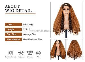 Bán Buôn 22 Inch Yaki Bouncy U V Phần Chất Lượng Cao Tổng Hợp Chịu Nhiệt Fibre Tóc Giả Xoăn Glueless Phụ Nữ Tóc Giả - Product Image 3
