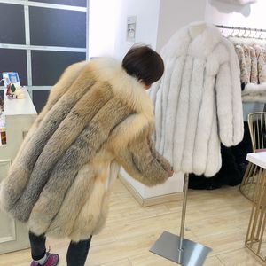 Женская длинная Меховая куртка большого размера - Product Image 3