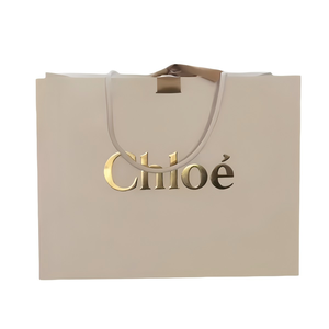 Bolsas de Papel Reciclables de Lujo Premium con Asas de Cinta Gris, Impresas Personalizadas y Hechas a Mano para Ropa, Zapatos y Empaque de Compras - Product Image 3