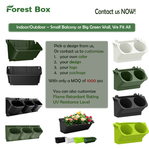 Chậu trồng cây treo tường tự tưới Forest Box, hệ thống vườn thẳng đứng không cần bằng sáng chế, có thể xếp chồng, lỗ thoát nước - Product Image 5