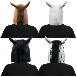 Máscara de Látex de Caballo Divertida, Disfraz de Animal de Cara Completa, Accesorio para Carnaval, Halloween, Fiestas y Eventos - Product Image 4
