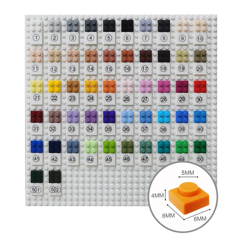 1 kg etwa 5600 Stück Bausteine 3024 Platte 1 × 1 Kunststoff MOC Ziegelteile Pixel Art DIY, Mosaik Art DIY