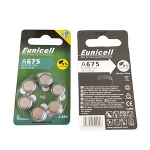 Купить Eunicell 1,4 вольт батареи для слуховых аппаратов 675 A675 - Product Image 1