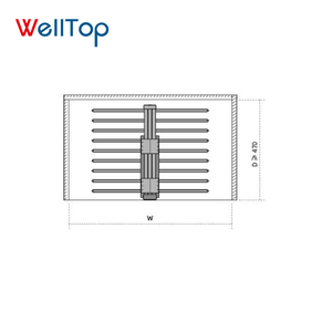 Accessoires de garde-robe multifonctionnels VT-10.153 Tirer les porte-manteaux coulissants montés sur le côté Rail de cintre durable - Product Image 3