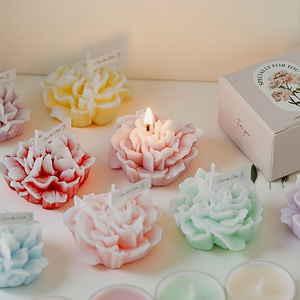 เทียนหอมรูปดอกโบตั๋นทำมือจาก Fyincraft เทียนหอมดอกโบตั๋นสำหรับตกแต่งบ้าน เทียนหอมจากไขถั่วเหลือง - Product Image 2