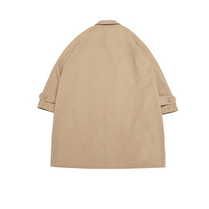 LAYENNE personalizzato di alta qualità giacca lunga da allenamento uomo girocollo basso <span class=keywords><strong>Trench</strong></span> solido Workwear giacca da lavoro in cotone da uomo - Product Image 2