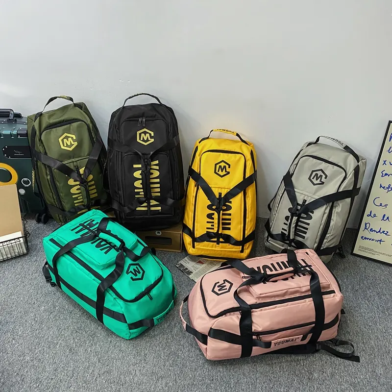 Custom factory Hot Sale Nylon Gym Duffel Bag Foldable Travel Duffel Bag With Compartment sport bag